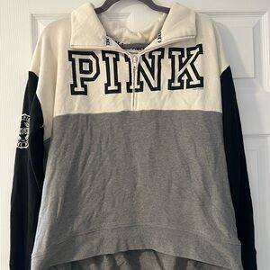 Victoria's Secret PINK Black and Gray Pullover
